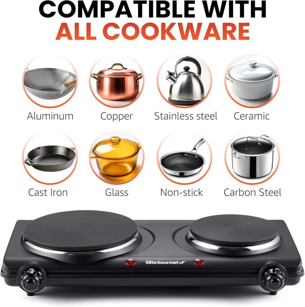 The Elite Gourmet tabletop stove