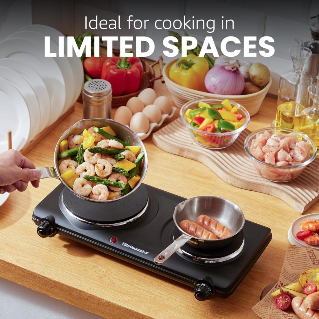 The Elite Gourmet tabletop stove